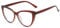 Anti Blue Light Blocking Fashion Glasses for Women Men Anti UV400 Glare Computer Eye Glasses Thin Cat Eye Round Frame (Brown Frame + Clear Lens)