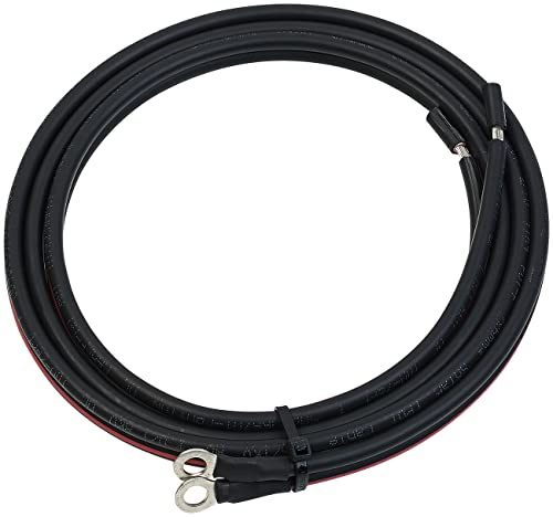revolt Batteriekabel: Verbindungskabel Batterie auf Laderegler, M6-Kabelschuhe, 150 cm, 6mm² (Autobatterie Kabel, Kfz-Stromkabel, Auto)