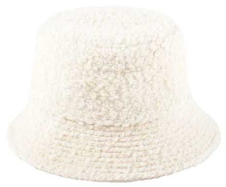 Lack of Color Damen Shore Bucket Hat, Elfenbeinfarbenes Boucle, M/L