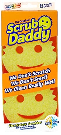 Scrub Daddy Original Esponja de Limpieza para la Cocina, Amarilla - 2 Pack, SD2OS