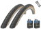 2er Set Schwalbe Fahrradreifen Road Cruiser Gumwall 28 Zoll (37-622) braun schwarz AV DV SV Schlauch + 3 Reifenheber (28x1,40 Zoll (37-622), AV-Ventil Schläuche)