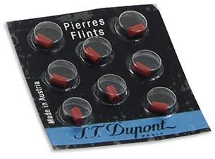 Feuerstein rot Dupont Original für Feuerzeuge Linie D Packung mit 8 Stück