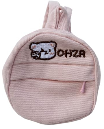 niannyyhouse 15cm 20cm Plüsch Puppe Rucksack 1/6BJD Cartoon Muster Umhängetasche Puppe Dress Up Zubehör (A-Pink)