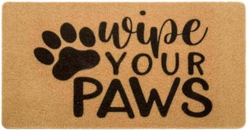 CaySep Wipe-Your-Paws-Doormat - Outdoor and Indoor Animal Footprint Welcome Doormat - Outside Entrance Funny Door Mat Home Décor
