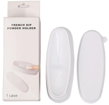 Nail Dip Powder Tray Nail Dipping Powder French Tray Manicure Molding Manicure Mould Nail Dip Container Easy To Make Beautiful Dip Nails for Acrylic Nail Powder Use (1set)