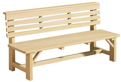Gartenbank Parkbank Gusseisen HolzBank In Holzoptik, Wetterfest Parkbank Als Gartenmöbel, Bank In Holzoptik Balkonbank Mit Armlehnen,Gartenmöbel, Holzbank, Sitzbank (Color : Light Brown, Size : 40in