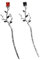 2Pcs Fashionable Metal Rose Hair Sticks - Elegant Flower Buns Hairpin Sticks for Wedding Hair Accessories