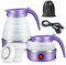 Faltbarer Wasserkocher, Piashow 600ml Camping Wasserkocher Mini Reisewasserkocher Faltbar Silikon Wasserkessel mit 2 Faltbecher, Reise Wasserkocher Faltbar Elektrisch Klein für Camping, Reise, Outdoor