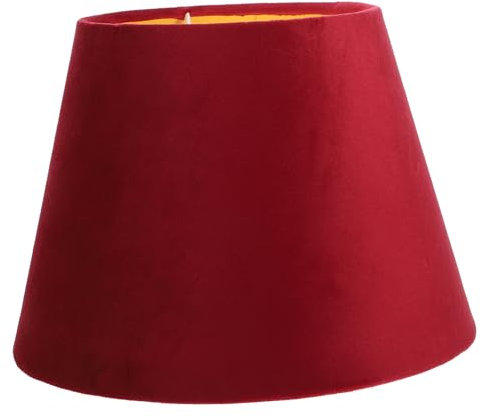 Veemoon Einfache Lampenschirm Tischlampe 25cm Gefütterter Stoff Rotes Design Für E27 Leuchtmittel Dekorativ Und Installieren