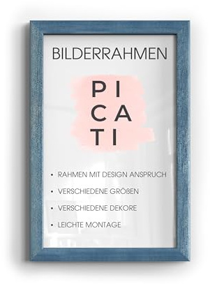 Picati Bilderrahmen MODERNA,Blau (90x30 cm), Wandbilderrahmen für Poster, Bilder & Gemälde