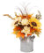 JUOPZKENN Plantes en Pot de Simulation de Seau en Fer D'automne, Fleurs Orange Décor de Chambre D'automne Vase D'automne Arrangement Floral Automne Faux Bouquet Pot pour la(sunflower-Champagne)