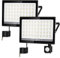 NATPOW 100W Projecteur LED Extérieur Detecteur de Mouvement, 11000LM 6000K 200 Leds Eclairage Exterieur avec Detecteur, IP66 Étanche Spot Led Extérieur pour Jardins, Garage, Arrière-cour 2Pcs