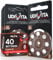 40 Hearing Aid Batteries Size 312 Udivita PR41 (Brown) Zinc-Air with Phono Pulse Technology - 5 Blisters of 8 Batteries