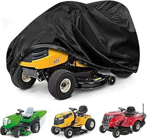 DTREEL Accessories Riding Lawn Mower Cover, 100% Waterproof Heavy Duty 210D Storage For Ride On Lawnmower Tractor(L)