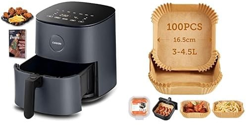 COSORI L501 Heißluftfritteuse & Backpapier & Sechsteiliges Zubehörset für Heißluftfritteuse