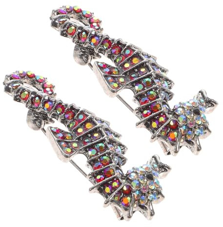 BESTYASH Broche Hippocampe En Cristal Strass, 2 Pièces, Bijoux Élégants Pour Femmes, Vêtements Jupe En Denim, Décoration De Vêtements