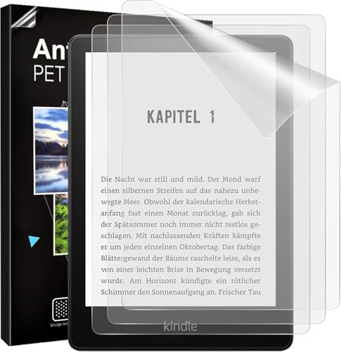 TiMOVO 3 Stück Displayschutzfolie für Kindle Paperwhite 11. Generation 2021 und Kindle Paperwhite Signature Edition, Anti-Kratz Blendfreie Schutzfolie PET Schutzfolie