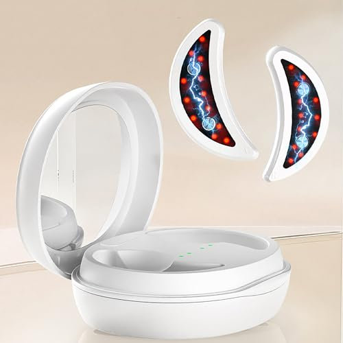 Rotlicht Augenmassagegerät gegen Augenringe, Tränensäcke & Falten, Tragbares Erwärmtes Augenpflegegerät für Hautpflege & Entspannung