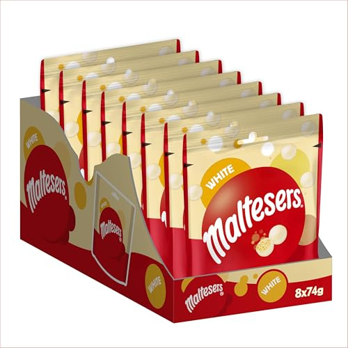 White Maltesers, White Chocolate & Honeycomb, Chocolate Treats, 8x74g Pouch