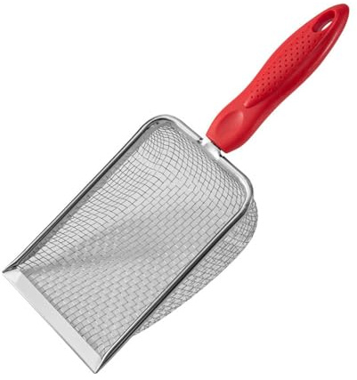 Zambuph Gift Cat Litter Scoops Durable Sifter Shovel Comfortable Handle For Kittens Cat Litter Scoops Is Made Of Premium Stainless Steel Scooper For Boxes Kitty, Mesh 3.8x3.8mm