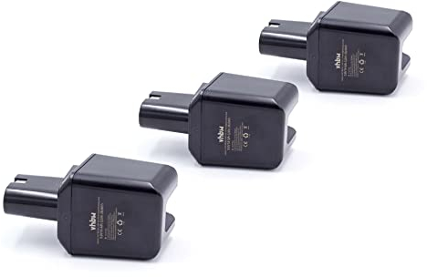 vhbw 3X Akku Ersatz für Bosch 26073000002, 2 607 3000 002, 2 607 300 002, 2607300002 für Werkzeug (3000 mAh, NiMH, 9,6 V)