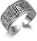 Shawa Damen-Ringe Herren-Ringe Retro Breit Ring Freundschaftsringe Eheringe Verlobungsringe Trauringe Wickelring 925 Sterling Silber Verstellbar Ring Öffnung