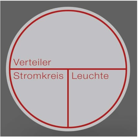 RZB Stromkreisbezeichnungsschild für Leuchten von Sicherheitsbeleuchtung, D:35mm, 1 Streifen (99350.3)