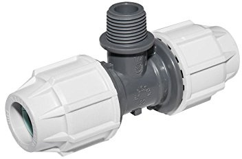 Plasson T-Stück mit Außengewinde 25mm x 1/2 x 25mm