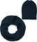 styleBREAKER Strick Loop Schal und Mütze Set, Loch Muster Strickschal mit Beanie Strickmütze, Winter, Unisex 01018210, Farbe:Dunkelblau