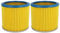 vhbw 2x filtro a pieghe piatte compatibile con Parkside PNTS 35/5(E/S), 30/9(E/S), 30/8(E/S) aspirapolvere - blu/giallo