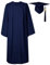 GraduatePro Abschluss Talar mit Hut 2025 Absolventen Robe Bachelor Uni Master Kostüm Geschenke Absolventen Akademischer Herren Damen Marine 45=XS