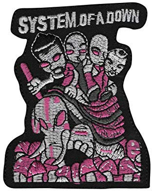 System Of A Down Purple Aufnäher Besticktes Patch zum Aufbügeln Applique