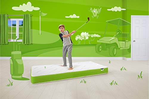 JAY-BE Simply Kids Federkernmatratze, antiallergen, schaumfrei, europäisches Einzelbett, Weiß