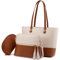 LOVEVOOK Handtasche Damen Schultertasche Handtaschen Tragetasche Groß Designer Elegant Umhängetasche Henkeltasche Set 3-teiliges Set (Beige-Braun)…