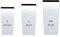 Pack 3 macetas altas Prosperplast (11,4/19/35 litros) Urbi Square de plastico en color blanco con deposito