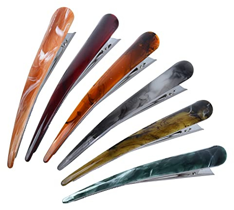 besbomig 6 Pezzi Fermagli per Capelli a Coccodrillo Mollette per Capelli Anatra Becco Clip per le Donne Ragazze - Forcine per Capelli Eleganti Resistente Antiscivolo 13×3cm