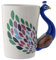 Close Up Pfau Tasse mit 3-D Henkel - weiÃŸ, Bedruckt, 100% Keramik, Fassungsvermögen ca. 300 ml, Geschenkkarton.