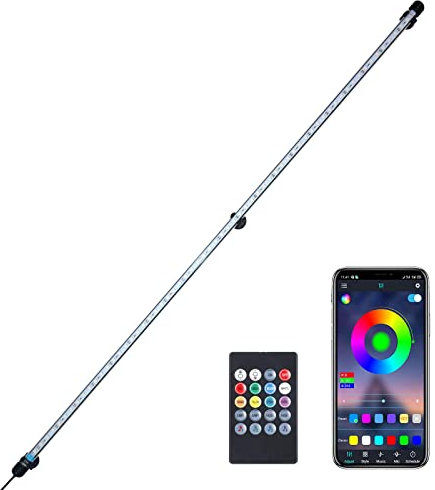 VARMHUS Submersible LED Aquarium Light,Fish Tank Light with Remote Controller&APP Control,DIY Full Spectrum Optional Color&Intelligent Timing and Dimming,29 Light Modes and 4 Music Modes RGB-112cm