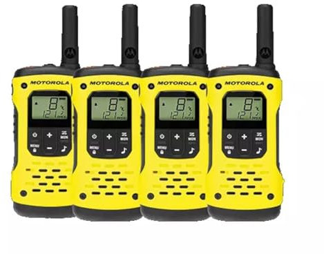 Motorola Walkie Talkie T92 H20 Waterproof Two Way Radio - Quad Pack (Pack of 4) + UK Plugs