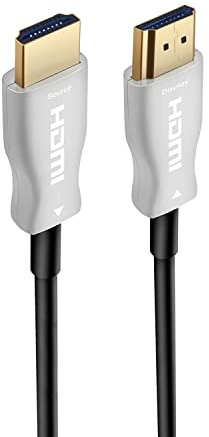 Ewent Cavo HDMI AOC Fibra Ottica, Cavo HDMI 2.0 UHD 4K@60Hz HDR, 4: 4: 4,18Gbps Visione Dolby HDR HDCP2.2 ARC CEC Ethernet per HDTV, TV, Xbox, PS4,Home Theater, Monitor, 30m