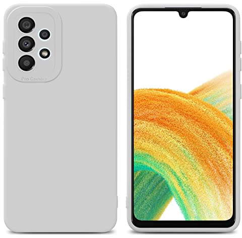 Cadorabo Hülle kompatibel mit Samsung Galaxy A32 4G Schutzhülle TPU Silikon Case Liquid Design mit Kameraschutz Slim Kratzfest Weiche Gummi mit Rundumschutz Case Hülle für Galaxy A32 4G in Weiß