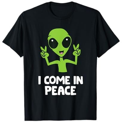 Alien Ich komme in Frieden Space Rave EDM Music Alien T-Shirt
