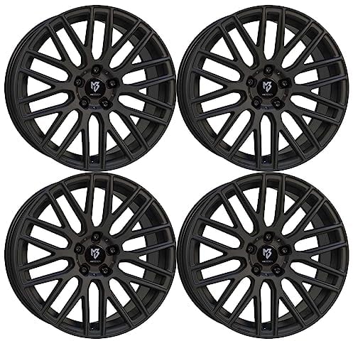 4x MB Design Felgen KV4 8.5Jx18 ET45 5x120 Schwarz stumpfmatt kompatibel mit VW Amarok T5 T6.1 T6 Touareg