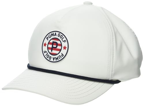 Puma Golf Herren Pars Stripes Rope Tech Cap Verschluss, Weiß leuchtet, Einheitsgröße