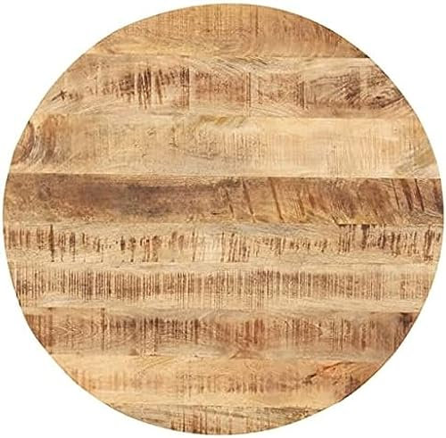 Tischzubehör Tischplatten Tischplatte Mangoholz Massiv Rund 25-27 Mm 60 cm,bonny369