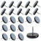 30 Pièces Patins pour Chaises 22mm en Téflon Patins pour Meubles Ronde Patin Chaise a Clouer Protéger Les carrelages, Les sols en Bois, Les chaises, Les Tables et Les Lits