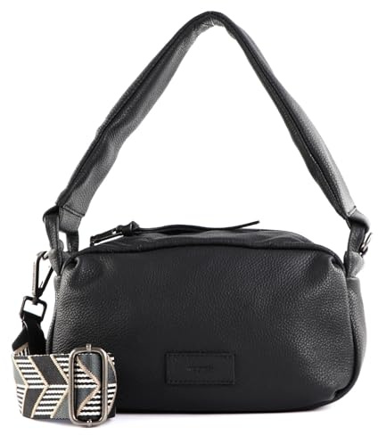 FREDsBRUDER Leder Umhängetasche Fosa Crossbody Black schwarz