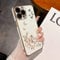ZTOFERA Case for iPhone 15 Pro Max, Plating Butterfly Pattern Case with Electroplate Golden Edging, Flexible TPU Protective Shockproof Bumper Cover for iPhone 15 Pro Max 6.7 - White