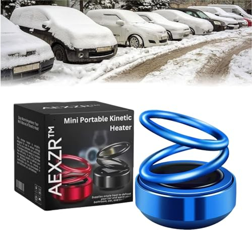 EXQST AEXZR Mini Portable Kinetic Heater 360 Grad Rotation Automatische Kinetische Energieumwandlung Solar Double Ring Heater für Auto und Home