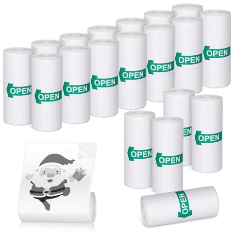 20 Rolls Thermal Sticker Paper, Self-Adhesive Pocket Printer Sticker, 57 x 25mm for Instant Cameras